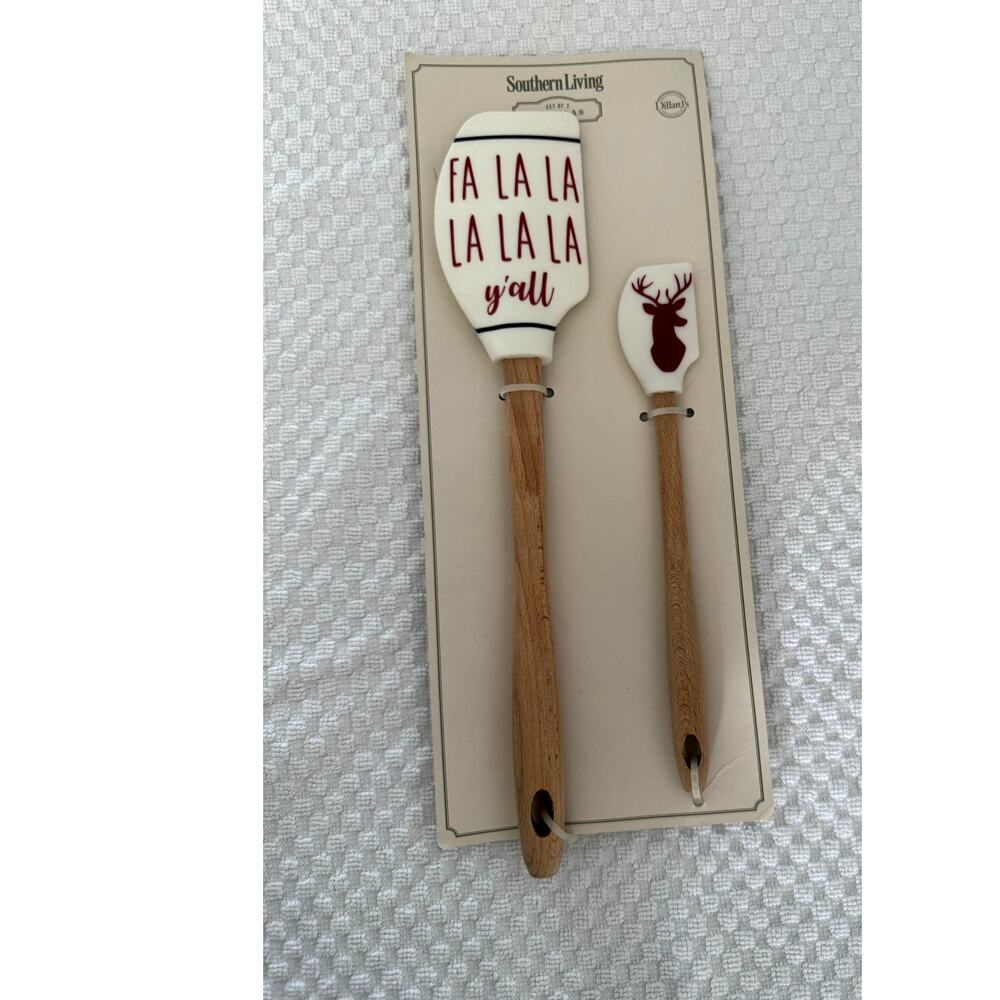 Christmas Holiday Baking Spatula Pair Southern Living Dillard's New with Tags